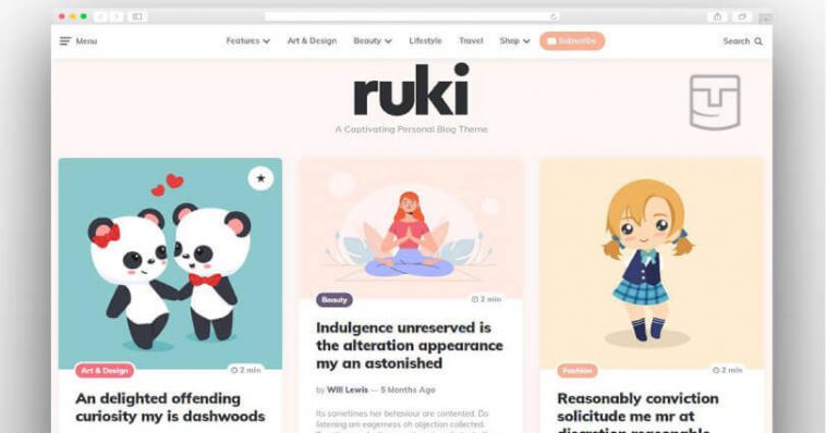 Ruki Nulled – A Captivating Personal Blog Theme Free Download