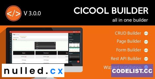 Cicool v3.3.1 – Page, Form, Rest API and CRUD Generator