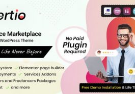 Exertio Nulled Freelance Marketplace WordPress Theme Free Download