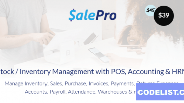 SalePro Nulled Inventory Management System with POS, HRM, Accounting Free Download