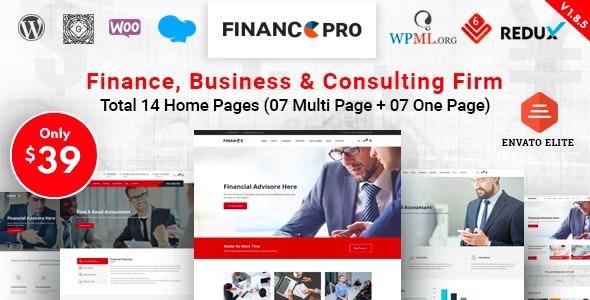 Finance Pro - Business & Consulting WordPress Theme Nulled Download