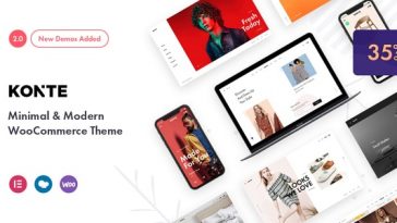 Konte Theme Nulled Minimal & Modern WooCommerce Theme Free Download