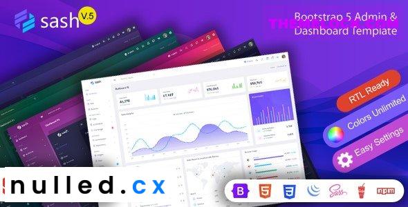 Sash Nulled - Bootstrap 5 Admin & Dashboard Template Free Download