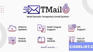 TMail v6.8.2 Multi Domain Temporary Email System nulled