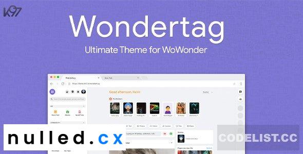 Wondertag Theme Nulled Best WoWonder Theme Free Download