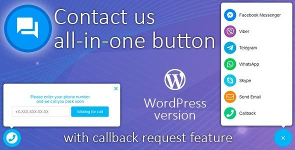 All in One Support Button Nulled Callback Request. WhatsApp, Messenger, Telegram, LiveChats Free Download