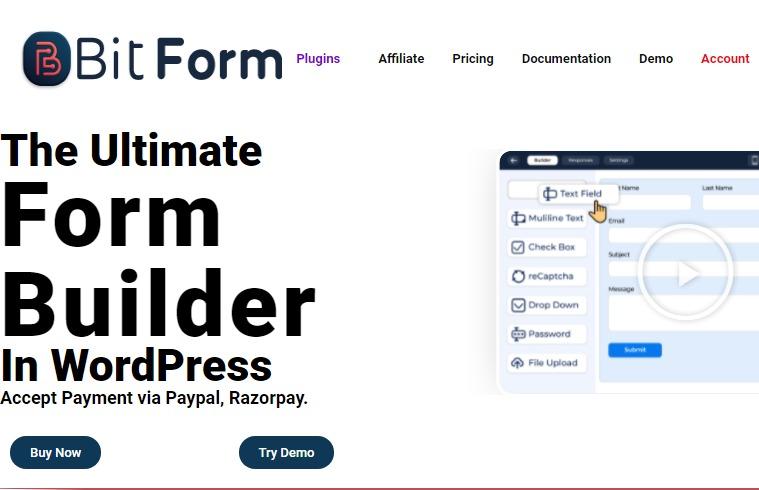 Bit Form Pro Nulled WordPress Drag & Drop Contact Form, Payment Form Builder Free Download