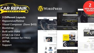 Auto Repair Services & Auto Mechanics Nulled WordPress Theme Free Download