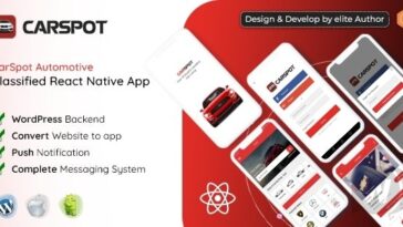 CarSpot Nulled Dealership Classified React Native App Free Download