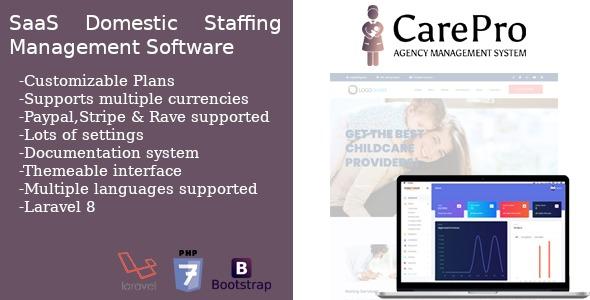 CarePro Nulled SaaS Domestic Staffing Agency Management System Free Download
