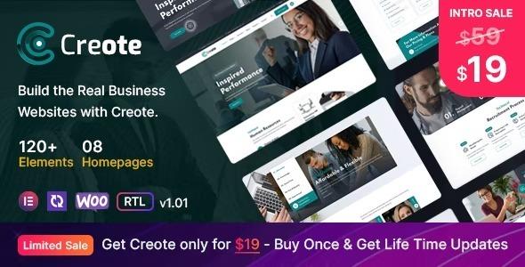 Creote Consulting Business WordPress Theme Nulled Download