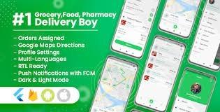 Delivery Boy for Groceries, Foods, Pharmacies, Stores Flutter App Nulled Free Download