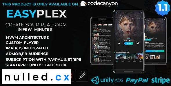EasyPlex Nulled Movies – Live Streaming – TV Series, Anime Free Download