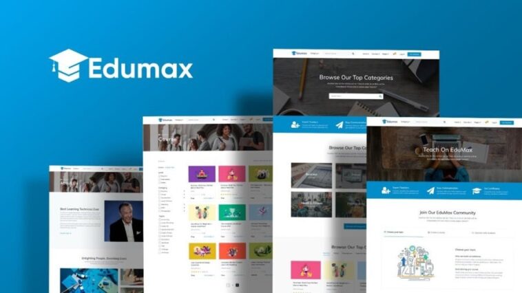 Edumax Theme Nulled WordPress Theme To Build Online Course Portal Free Download