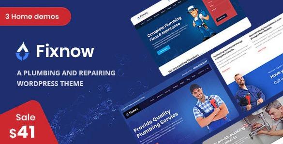 Fixnow Theme Nulled A Perfect Plumbing WordPress Theme Free Download