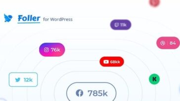 Foller Nulled Social followers bar for WordPress Free Download