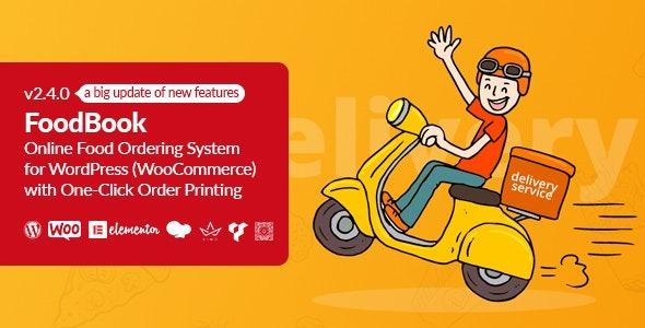 FoodBook Nulled Online Food Ordering System for WordPress with One-Click Order Printing Free Download
