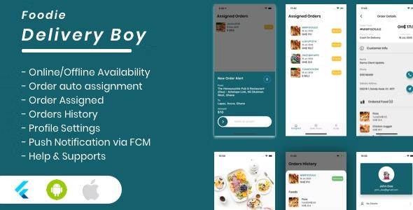 Foodie Delivery Boy For Foodie Multi-Restaurants Flutter App Nulled Free Download