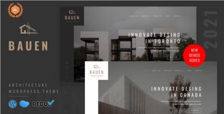 Free Download BAUEN - Architecture & Interior WordPress Theme Nulled