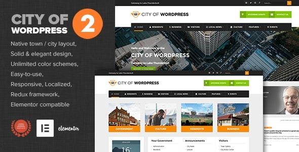 Free Download City of WP - Municipal & Local Government Theme Nulled