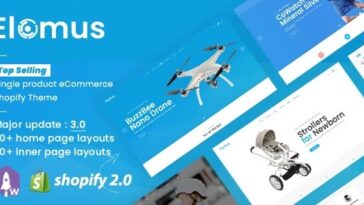 Free Download Elomus Shop Single Product Shopify Theme Nulled