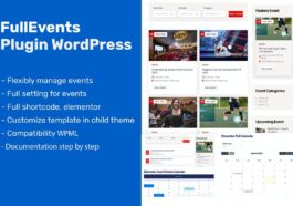 Free Download FullEvents - Event Plugin WordPress Nulled