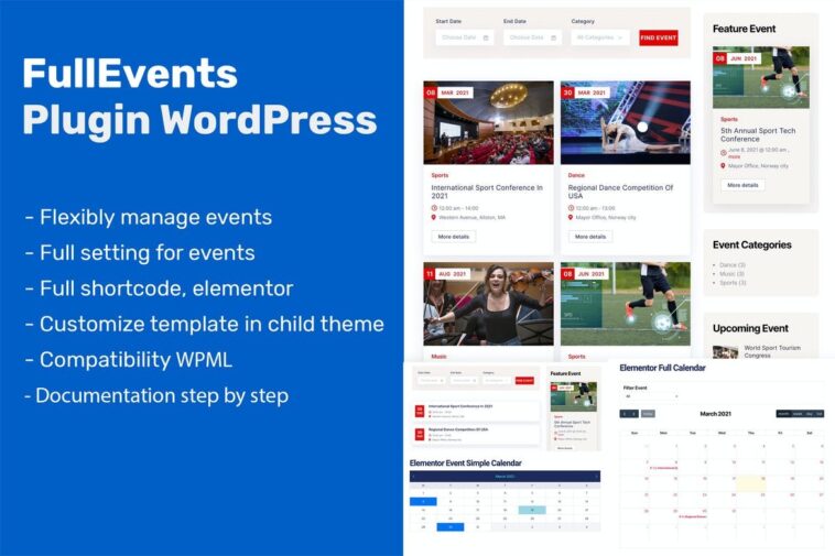 Free Download FullEvents - Event Plugin WordPress Nulled
