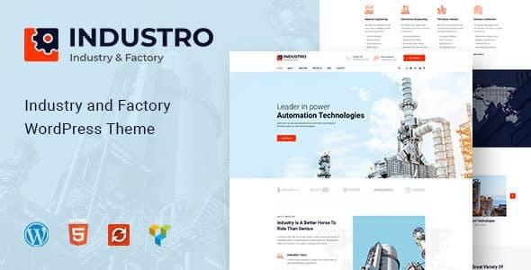 Free Download Industro - Industry & Factory WordPress Theme Nulled