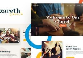 Free Download Nazareth Church and Religion WordPress Theme Nulled