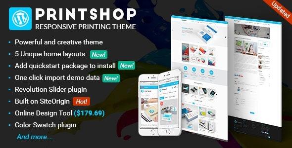 Free Download Printshop - WordPress Responsive Printing Theme Nulled