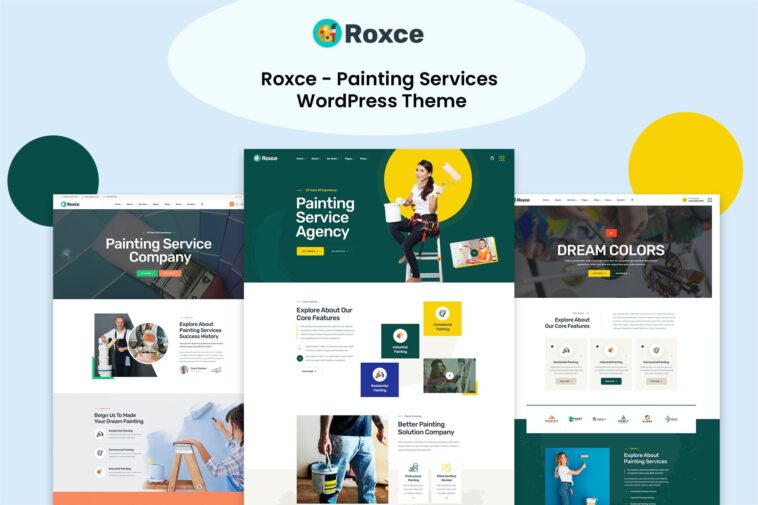 Free Download Roxce - Painting Services WordPress Theme + RTL Nulled