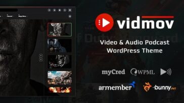 Free Download VidMov - Video WordPress Theme Nulled