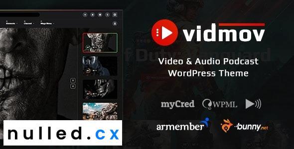 Free Download VidMov - Video WordPress Theme Nulled