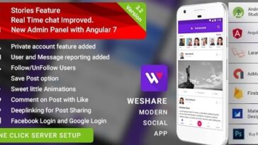 Free Download WeShare – Social Media Sharing Android App with Angular Admin App Nulled