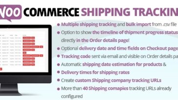 Free Download WooCommerce Shipping Tracking Nulled