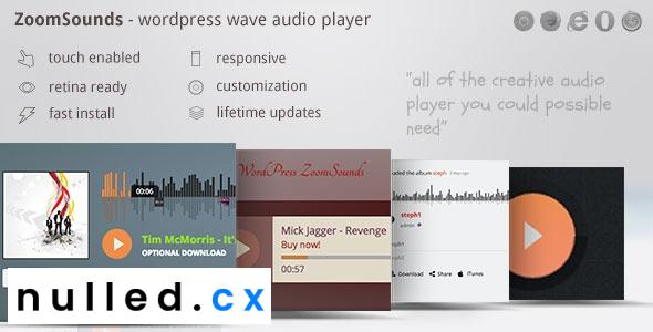 Free Download ZoomSounds - WordPress Wave Audio Player with Playlist Nulled
