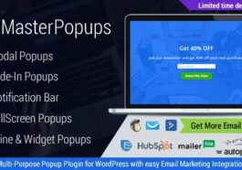 Master Popups Nulled WordPress Popup Plugin for Email Subscription Free Download