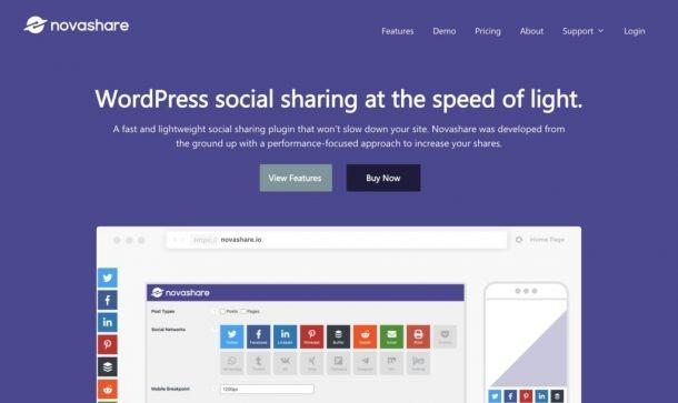 Novashare Nulled – WordPress Social Sharing Plugin Free Download