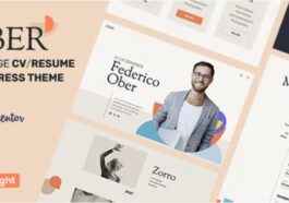 Ober Theme Nulled CV Resume WordPress Theme Free Download