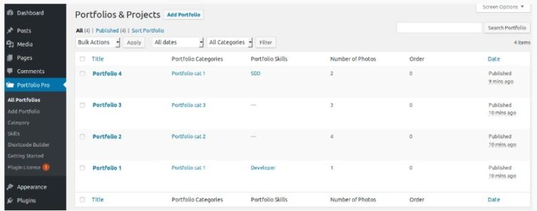 Portfolios and Projects Pro Nulled by WpOnlineSupport Free Download