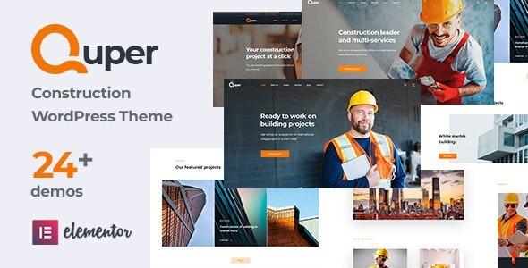 Quper Theme Nulled Construction and Architecture WordPress Theme Free Download