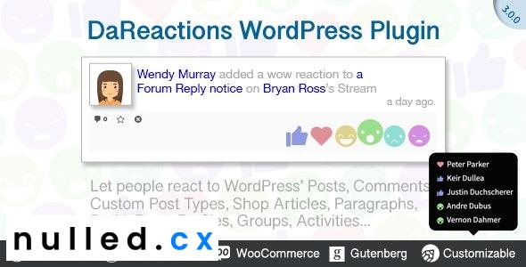 Reactions WordPress Plugin Nulled v3.20.102 Free Download