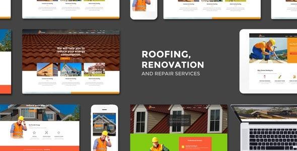 Roofing Nulled Renovation & Repair Service WordPress Theme Free Download