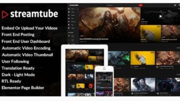 StreamTube Theme Nulled Video WordPress Theme Free Download