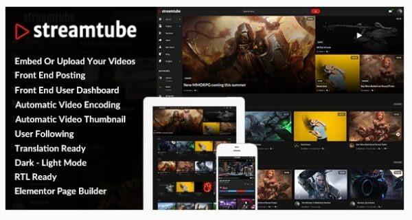 StreamTube Theme Nulled Video WordPress Theme Free Download
