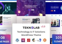 Teknolab Theme NulledTechnology & IT Solutions WordPress Theme Free Download