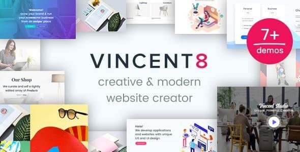 Vincent Eight Responsive Multipurpose WordPress Theme Nulled Download