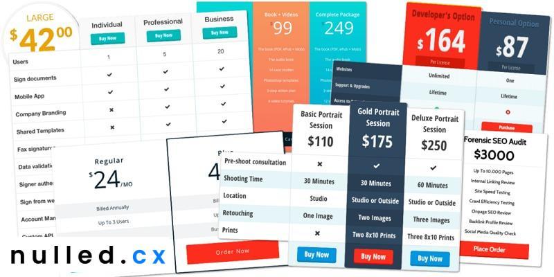 Easy Pricing Tables Premium Agency By Fatcatapps Nulled Free Download