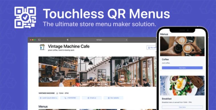 EasyQR Extended Nulled Touchless QR Code Menus Free Download