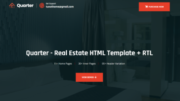 free download Quarter - Real Estate HTML Template nulled